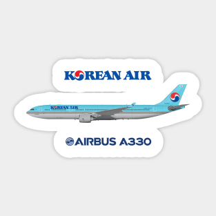 Illustration of Korean Air Airbus A330-300 Sticker